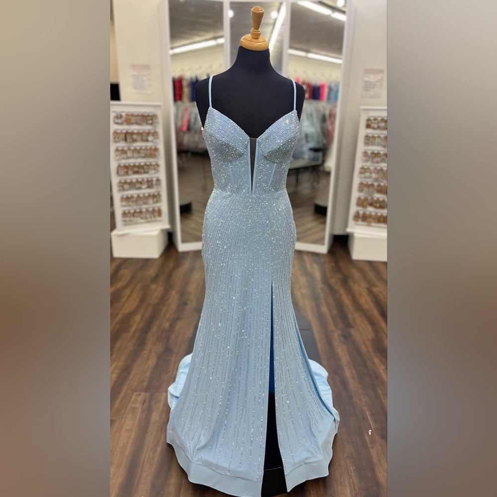Sherri Hill 55924 Light Blue Dress